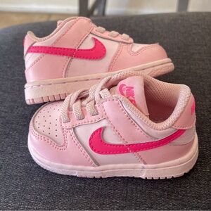 Nike Dunk Low "Med Soft Pink/Pink Foam/Hyper Pink" Toddler Girls' Shoe